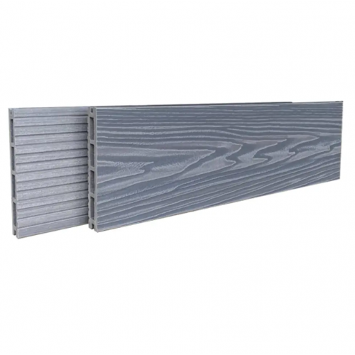 Террасная доска из ДПК Бест декинг (Best decking) WIDE 190*24 пустотелая 3D Тиснение/вельвет Цвет Серый