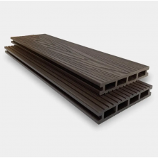Террасная доска из ДПК Бест декинг (Best decking) WIDE 190*24 пустотелая 3D Тиснение/вельвет Цвет Венге
